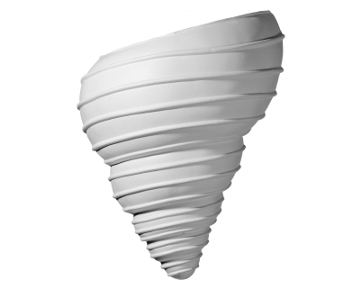10 1/8in.W x 5 1/2in.D x 12 1/2in.H Spiral Shell Wall Sconce